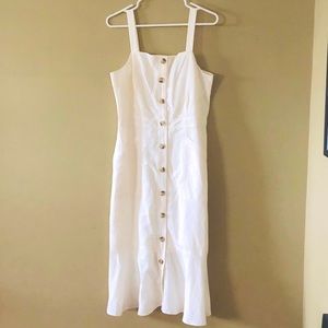 Banana Republic Linen Blend Cream Dress | 8 NWT